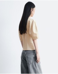 & Other Stories - Satin Puff-Sleeve Top