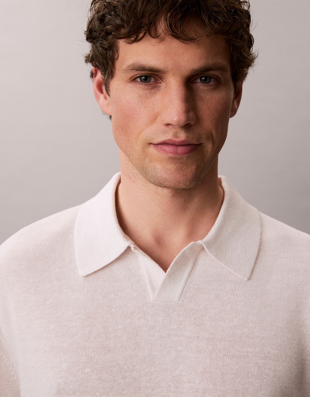 Calvin Klein - Linen Blend Polo Sweater