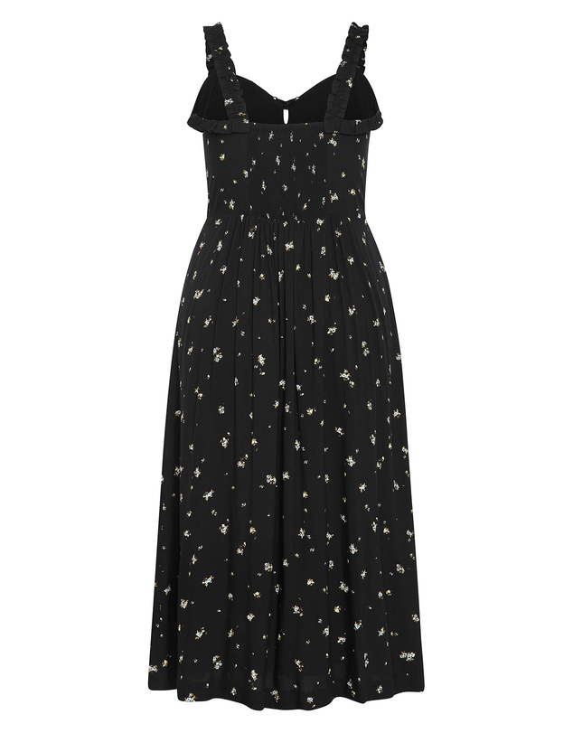 City Chic - Gracy Rosy Print Midi Dress