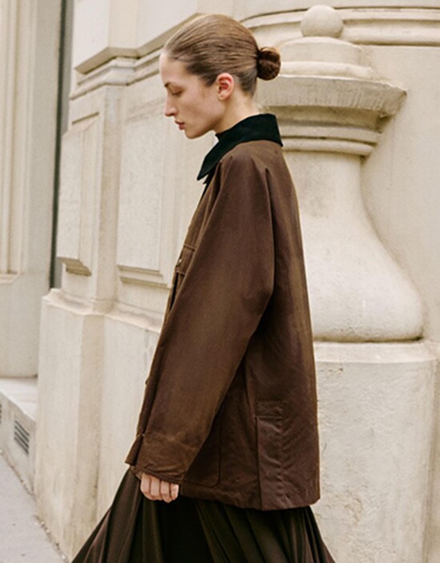 M.N.G - Waxed-Effect Parka With Corduroy Collar