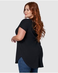 Indigo Tonic - Jacinta Longline V Neck Tee