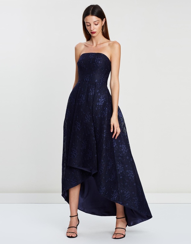 Bariano - Mystique Strapless Mesh Gown