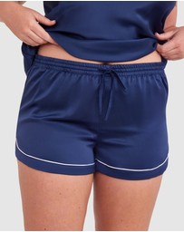 Bras N Things - Liquid Satin Shorts - Navy