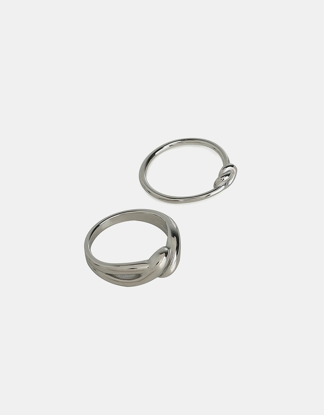 ALDO - Twisties Stainless Steel Ring Set