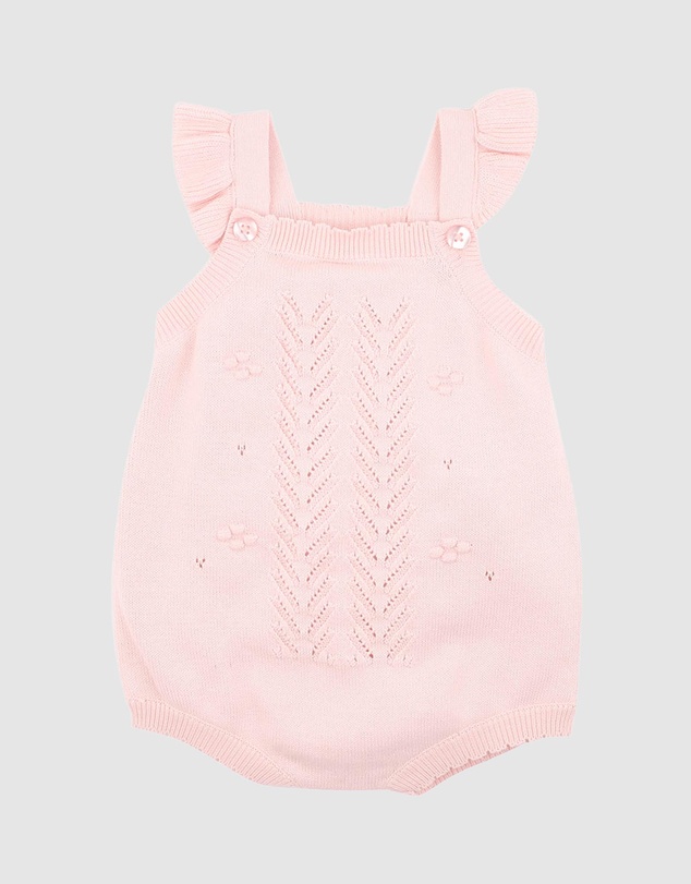 Bebe by Minihaha - Organic Pink Bobble Knit Bodysuit - Babies
