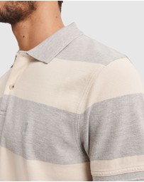 Country Road - Australian Cotton Bold Stripe Pique Polo