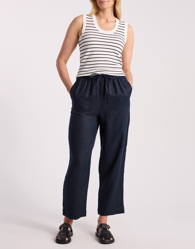 David Lawrence - Prue Tapered Linen Pants
