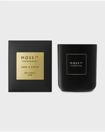 Moss St Fragrances - Sage & Cedar Soy Candle 300g
