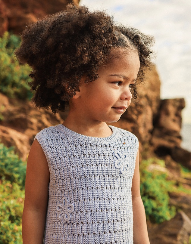 Kynd Baby - Crochet Dress in Blue