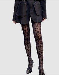 High Heel Jungle - Leopard Print Tights