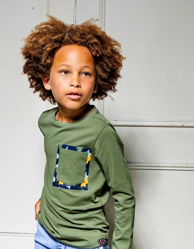 B.Nosy - Long Sleeve Tee With Pocket - Kids-Teens