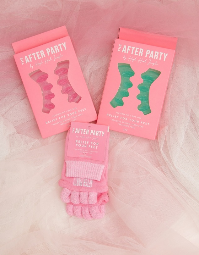 High Heel Jungle - The After Party Silicon Gel Toe Separators & Soft Foot Relief Alignment Socks - Value Bundle