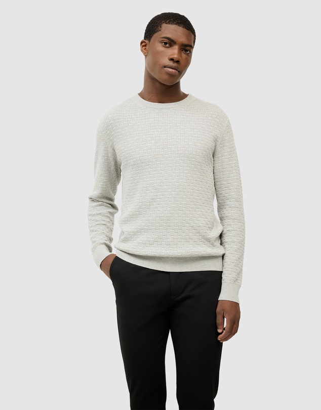 Politix - Elvin Geo Textured Crew Knit