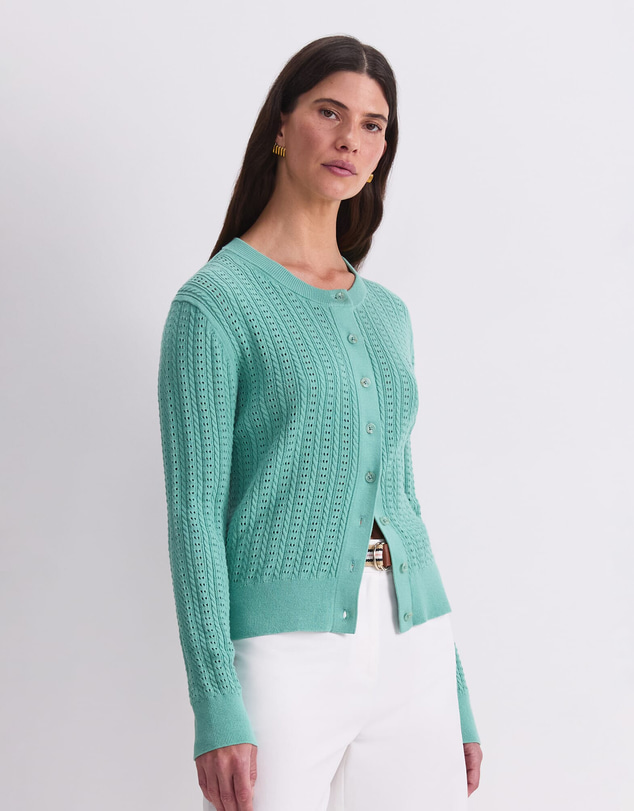 Sportscraft - Elka Cable Pointelle Cardigan