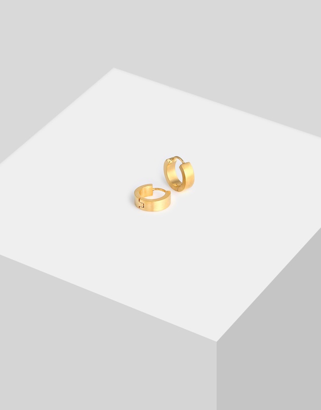 Kuzzoi - ICONIC EXCLUSIVE - Classic Hoop Earrings in Gold-Plated 925 Sterling Silver