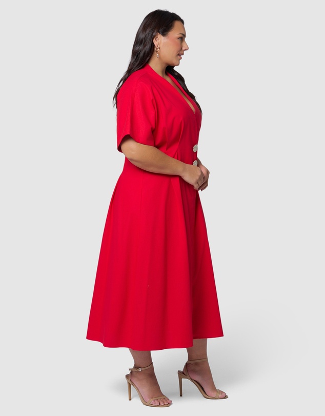 Something 4 Olivia - Blair Linen Midi Dress