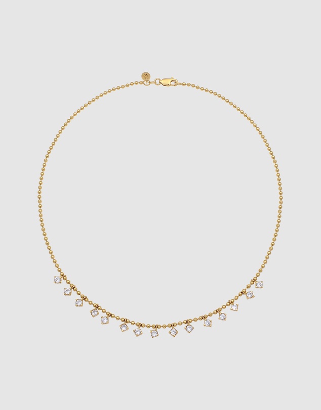 Elli Jewelry - Necklace Crystal Ball 925 Sterling Silver Gold-Plated