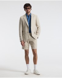 Calibre - Linen Cotton Twill Shorts Natural