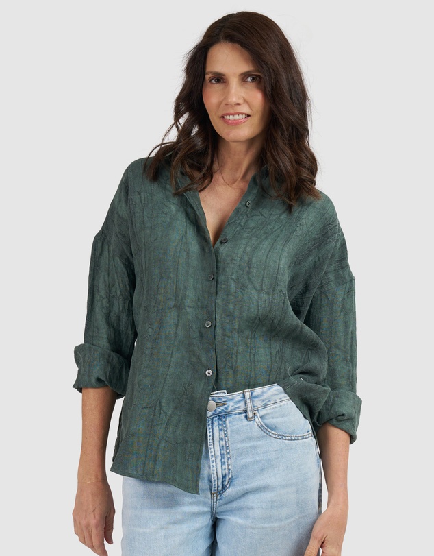 CAMIXA - Exalina Oversized Crinkle Linen Shirt