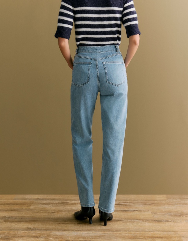 Trenery - High Rise Straight Leg Jean in Vintage Wash Denim