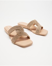 Holster - Zara Low Wedge Sandals - Tan - Women's