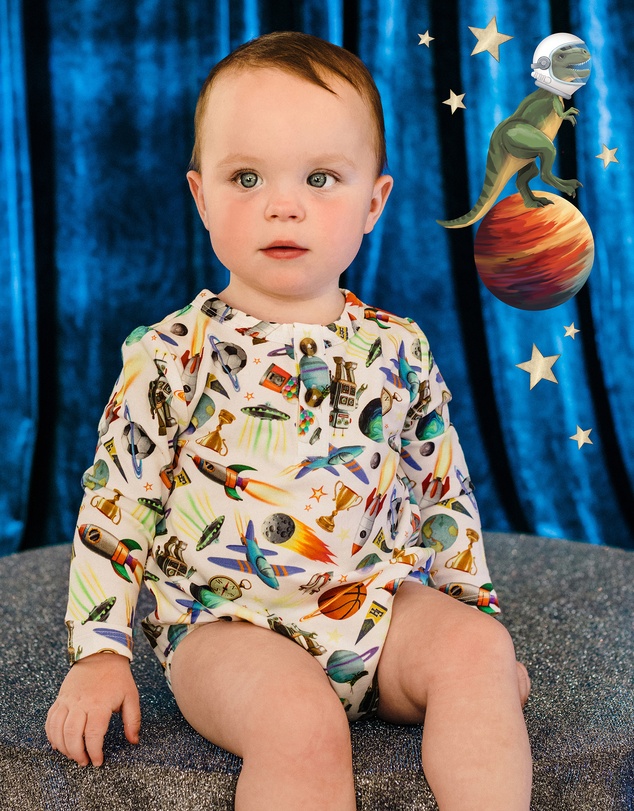 Fleur Harris - 'Outer Space' Drift Bodysuit in Cloud White