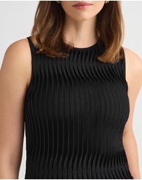 David Lawrence - Pip Pleat Front Knit Top