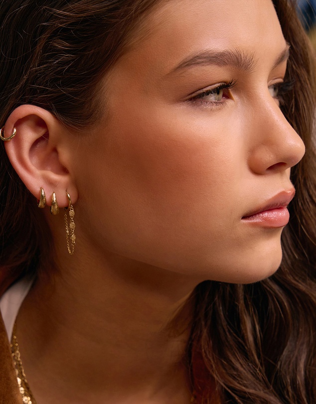 Arms Of Eve - Paloma Gold Huggie Earrings