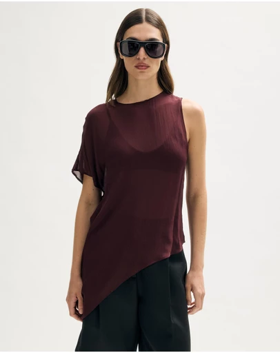 Minima Esenciales - Nila Draped Asymmetrical Top