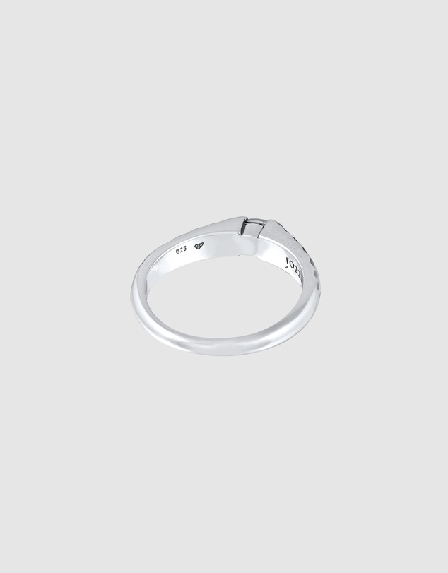 Kuzzoi - ICONIC EXCLUSIVE - Labradorite Band Ring in Oxidised 925 Sterling Silver