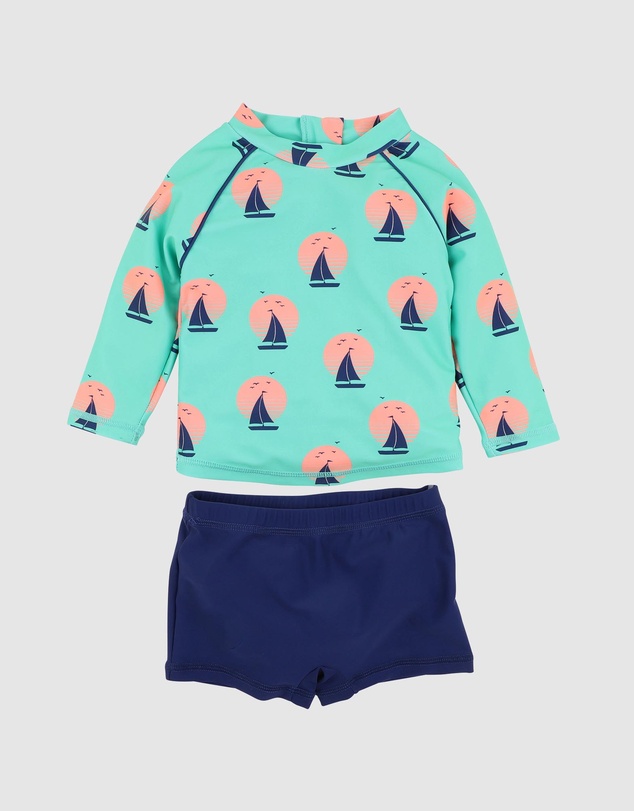 Minihaha - LS Rashie Trunks Set - Babies-Kids