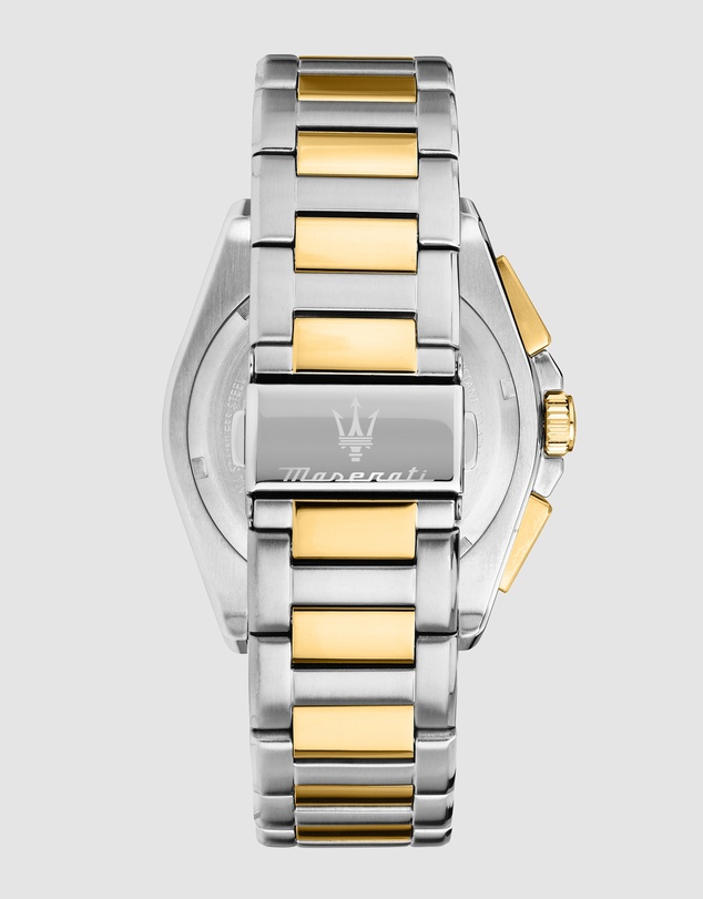 Maserati - Maserati Velocita 43mm Chrono Black Dial Two Tone Stainless Steel Strap Watch