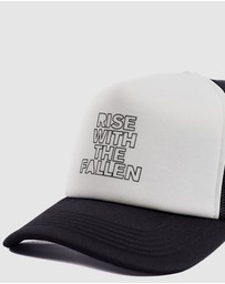 Fallen Footwear - Fallen Footwear Rwtf Hat Flat Visor Printed Logo - White/Black