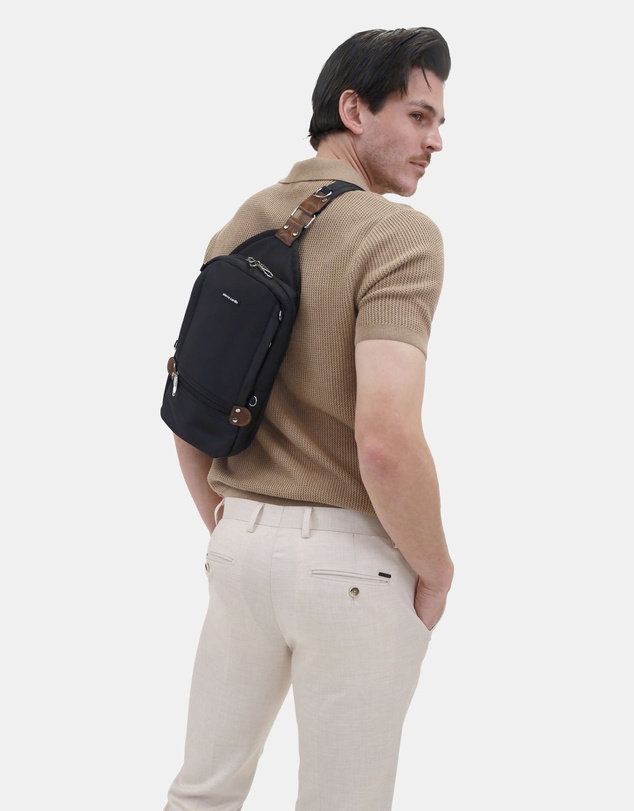 Pierre Cardin - Pierre Cardin Nylon Anti-Theft Cross Body Bag