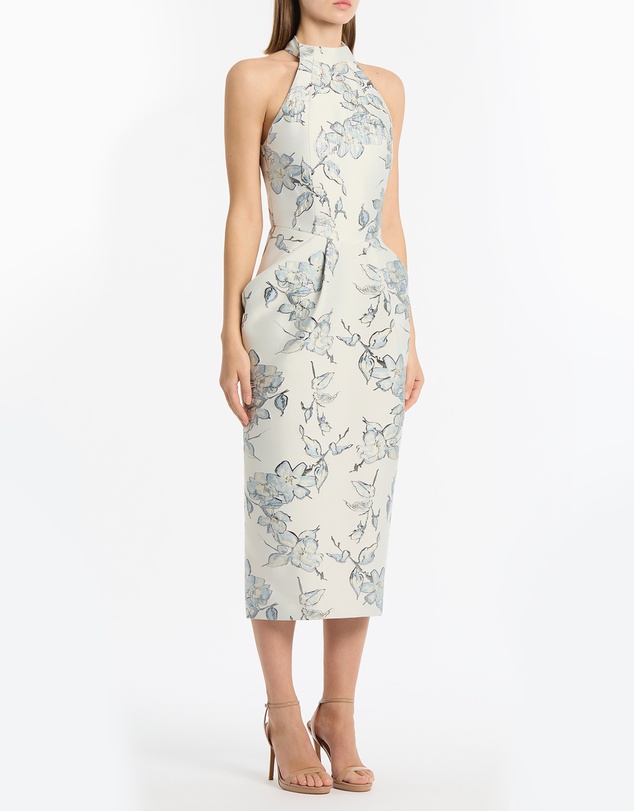Carla Zampatti - Murano Brocade Halter Neck Midi Dress