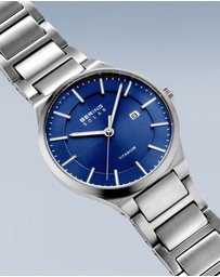 Bering - Solar 39mm Silver Titanium Watch