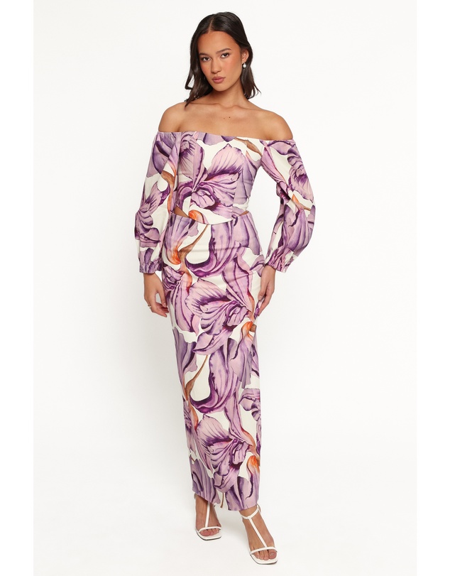 Petal & Pup - Kitty Pencil Skirt - Orchid Floral