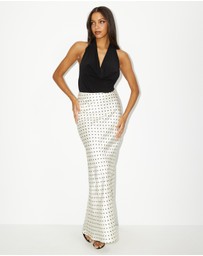 Dazie - Cutie Polka Dot Maxi Skirt