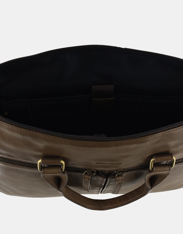 Pierre Cardin - Pierre Cardin Men's Italian Leather Business Briefcase/Messenger Bag