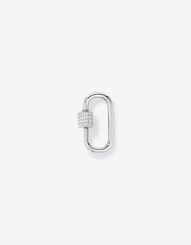 Michael Hill - Carabiner Micro Connector with Pavé Cubic Zirconia in Sterling Silver