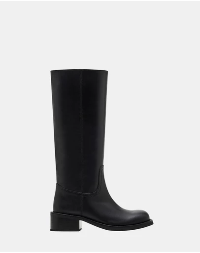 Steve Madden - Riggs Black Leather Boots