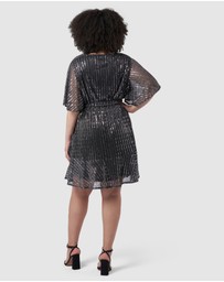 Pink Dusk by Curve Project - Glow Frill Hem Mini Dress