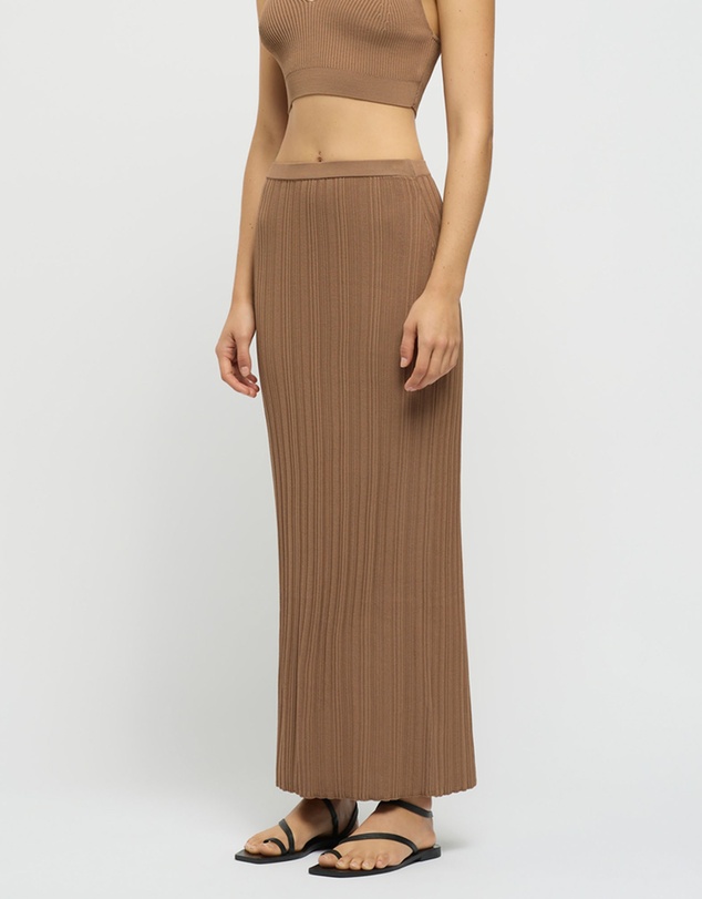 FRIEND of AUDREY - Reflection Ribbed Knit Skirt