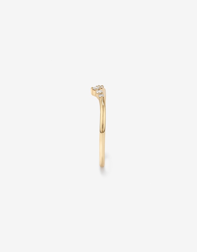 Michael Hill - Diamond Chevron Wedding Band in 14kt Yellow Gold
