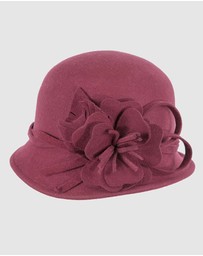 Max Alexander - Winter Felt Wine Cloche Hat