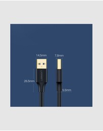 Ugreen - UGREEN USB-A 3.0 Male to Male Cable – 1m 5Gbps Data Transfer Black