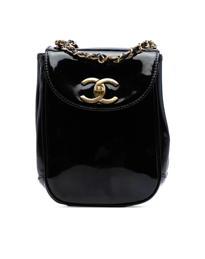 Chanel - Pre-Loved CC Patent Flap Crossbody