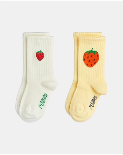 Mini Rodini - 2-Pack Strawberry Emb Socks - Babies-Teens