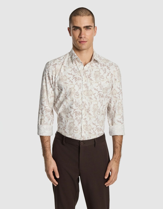 yd. - Valencia Slim Paisley Shirt