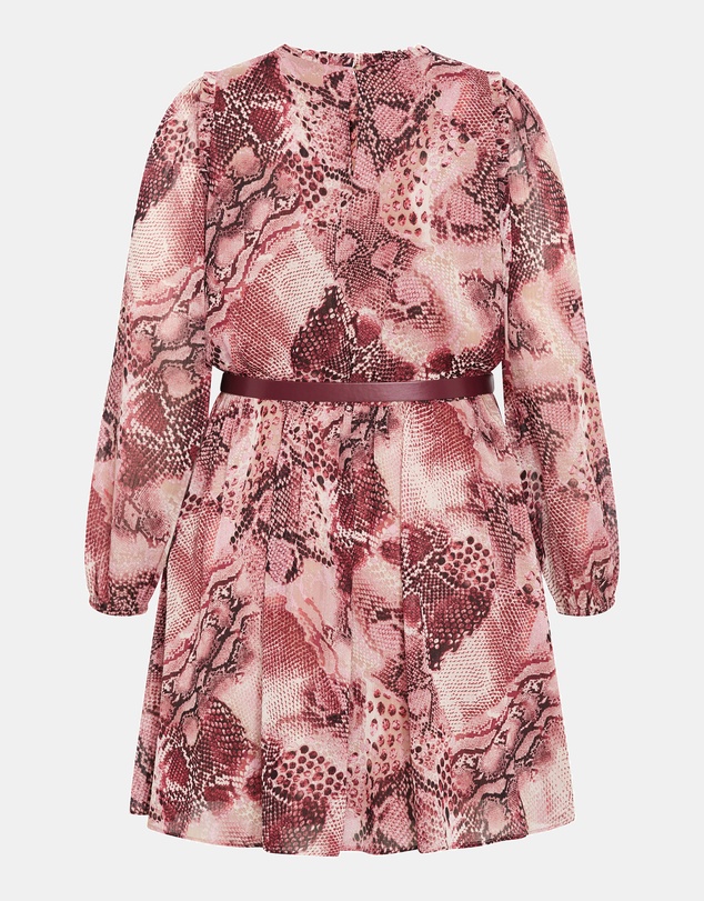 City Chic - Plus size Maddie Print Dress - cherry snake